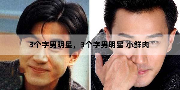 3个字男明星，3个字男明星 小鲜肉